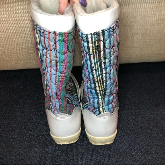 Coach Peggey Multi-Colored Lace Up Winter Boots Size 8.5 - Picture 8 of 12